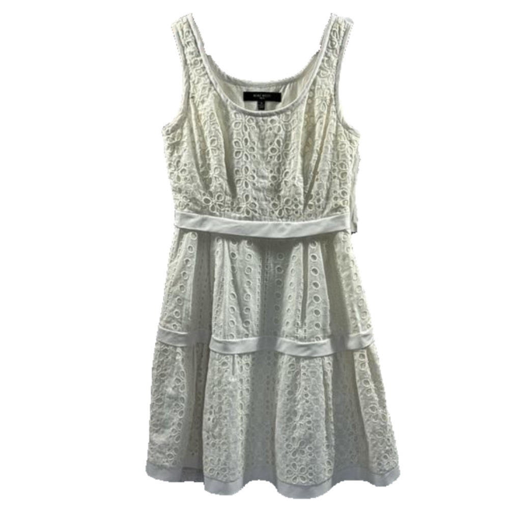 White eyelet dress Nine West Size 4